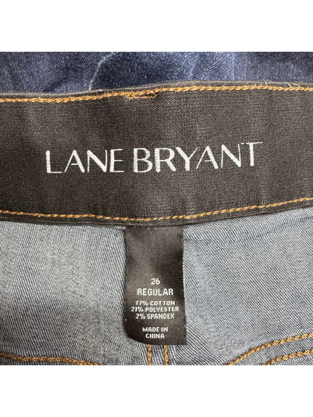 Lane Bryant Womens Tighter Tummy Straight Leg Cotton Denim Jeans Size 26 Blue - Picture 11 of 11